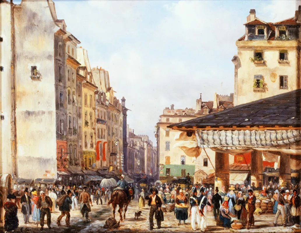 Les Halles by Giuseppe Canella - Canvas Print