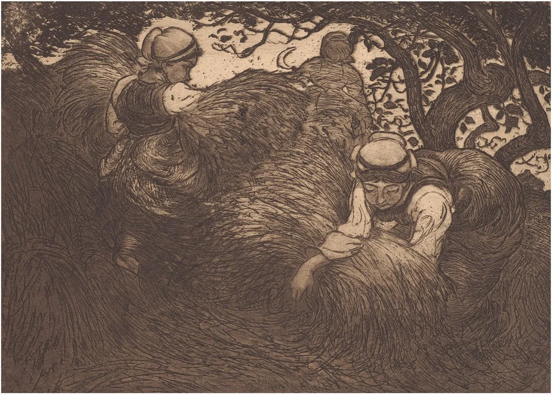 Les Lieuses De Gerbes by Armand Seguin - Canvas Print