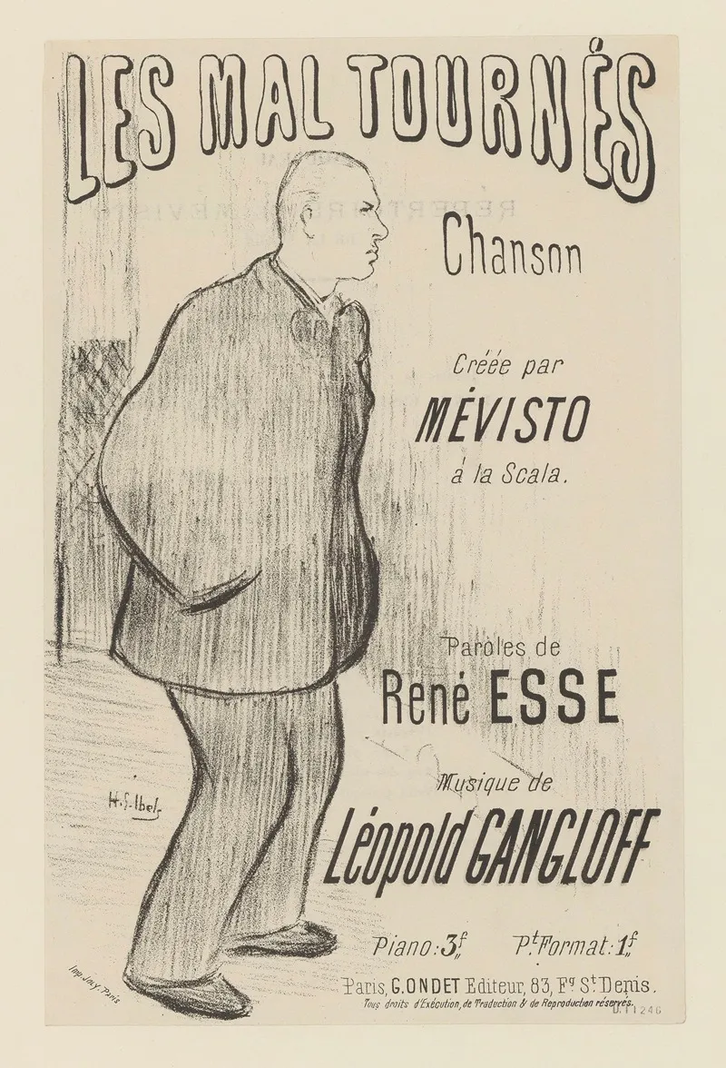 Les Mal Tournes Chanson by Henri-Gabriel Ibels - Canvas Print