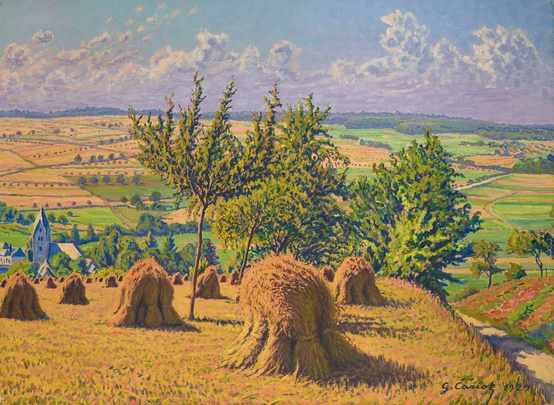 Les Meules 3 by Gustave Cariot - Canvas Print