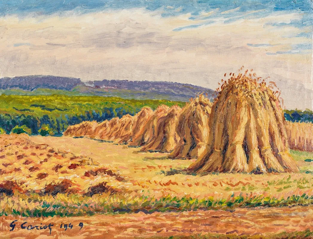 Les Meules by Gustave Cariot - Canvas Print