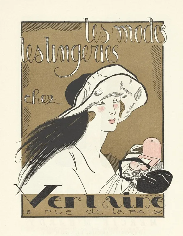 Les Modes Les Lingeries Chez Verlaine by Fernand Siméon - Canvas Print