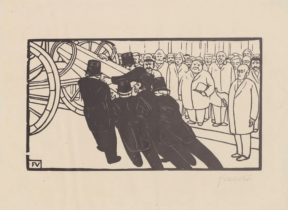 Les Necrophores by Félix Vallotton - Canvas Print