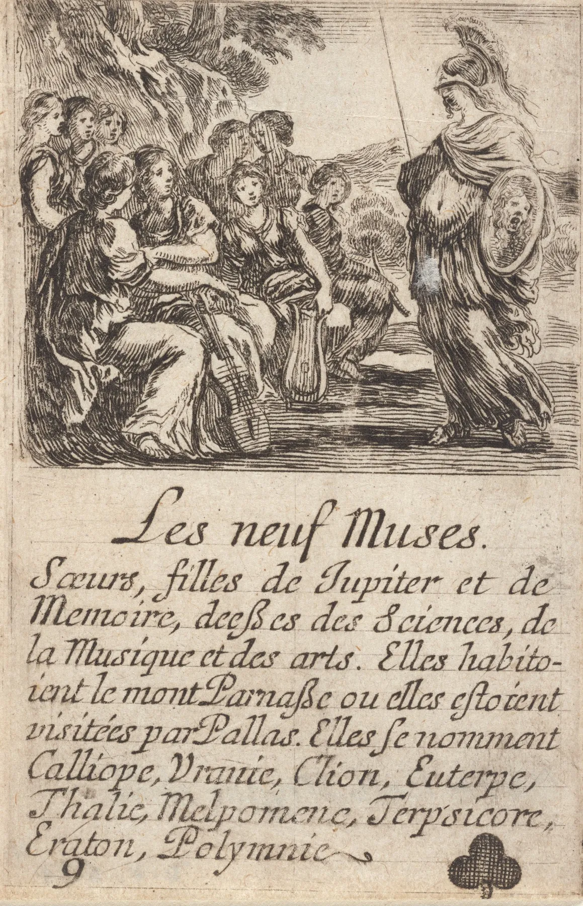 Les Neuf Muses by Stefano Della Bella - Canvas Print