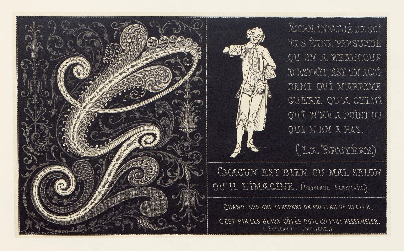Les Petits Alphabets Du Brodeur Pl 08 by Édouard Guichard - Canvas Print