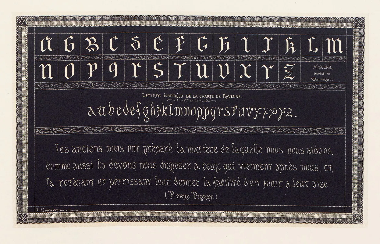 Les Petits Alphabets Du Brodeur Pl 22 by Édouard Guichard - Canvas Print