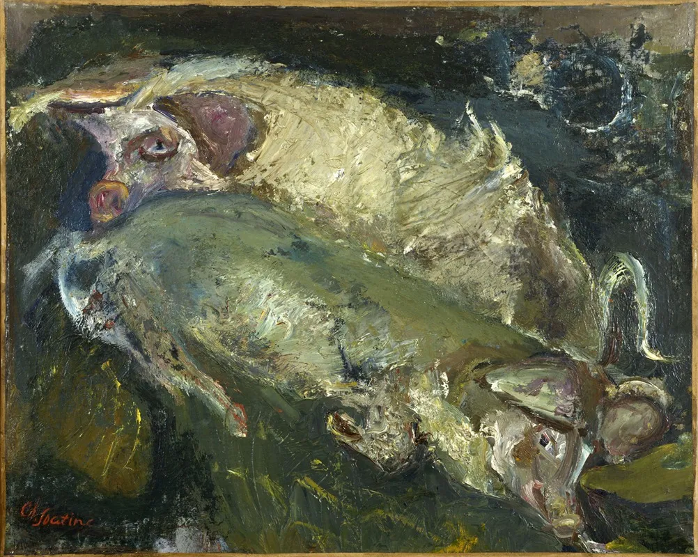 Les Porcs by Chaïm Soutine - Canvas Print