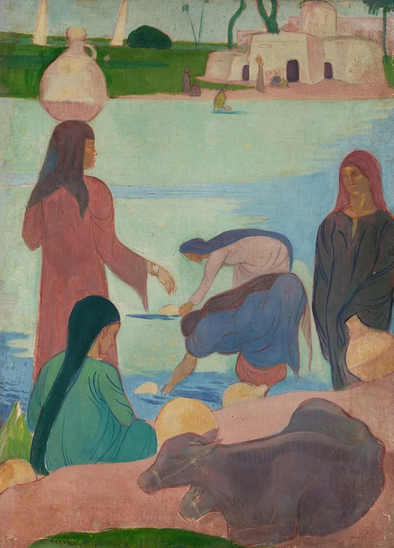 Les Porteuses Deau by Emile Bernard - Canvas Print