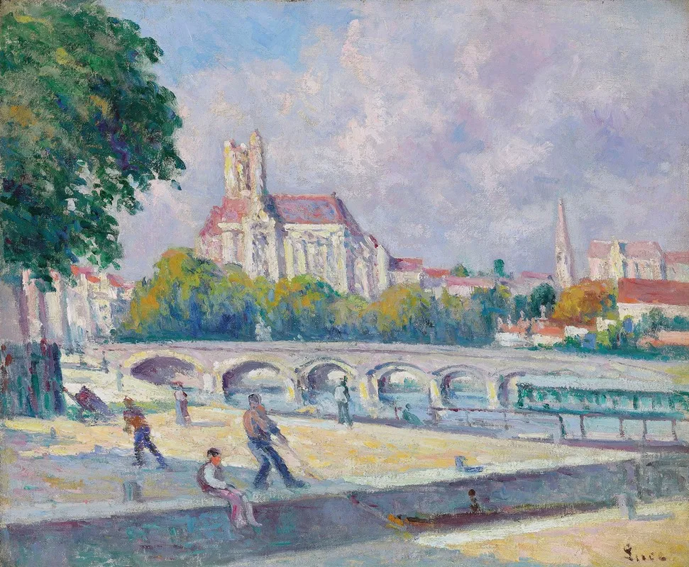 Les Quais Et La Cathedrale Auxerre