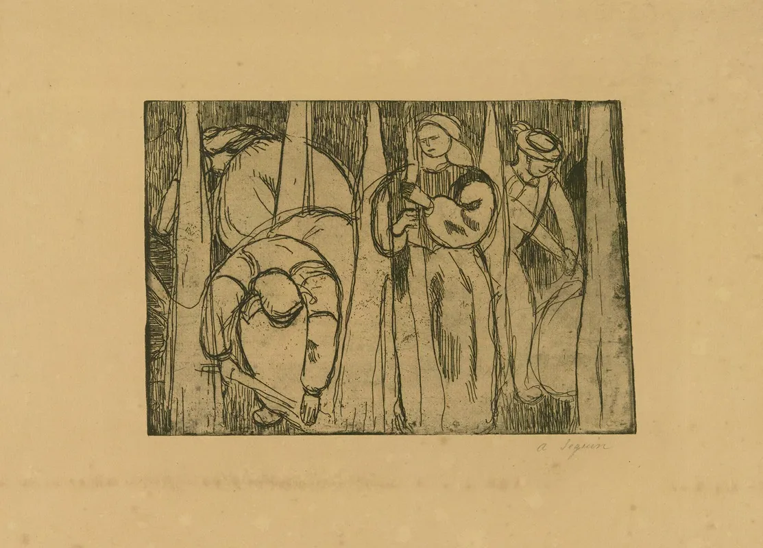 Les Ruisseuses by Armand Seguin - Canvas Print