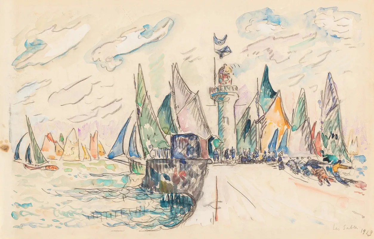 Les Sables Dolonne 4 by Paul Signac - Canvas Print