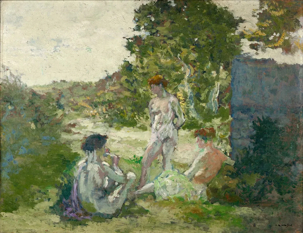 Les Trois Nymphes by Ker-Xavier Roussel - Canvas Print