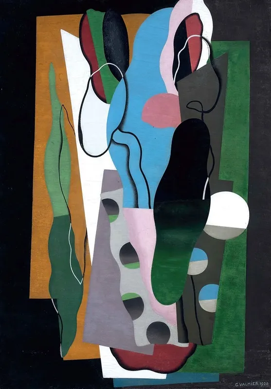 Les Tulipes The Tulips by Georges Valmier - Canvas Print