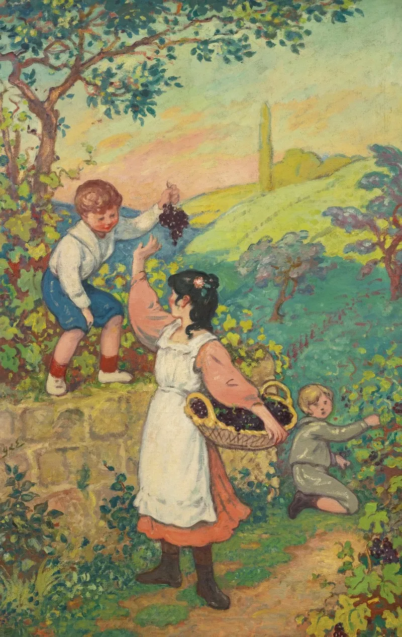 Les Vendanges by Georges d'Espagnat - Canvas Print