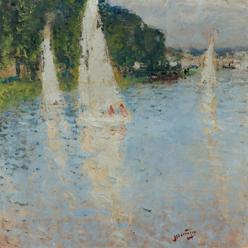 Les Voiliers by Pierre-Eugène Montézin - Canvas Print