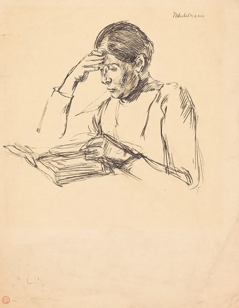 Lesende Martha Liebermann by Max Liebermann - Canvas Print