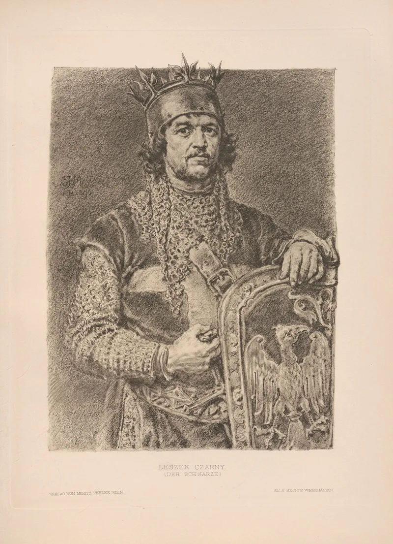Leszek Czarny by Jan Matejko - Canvas Print