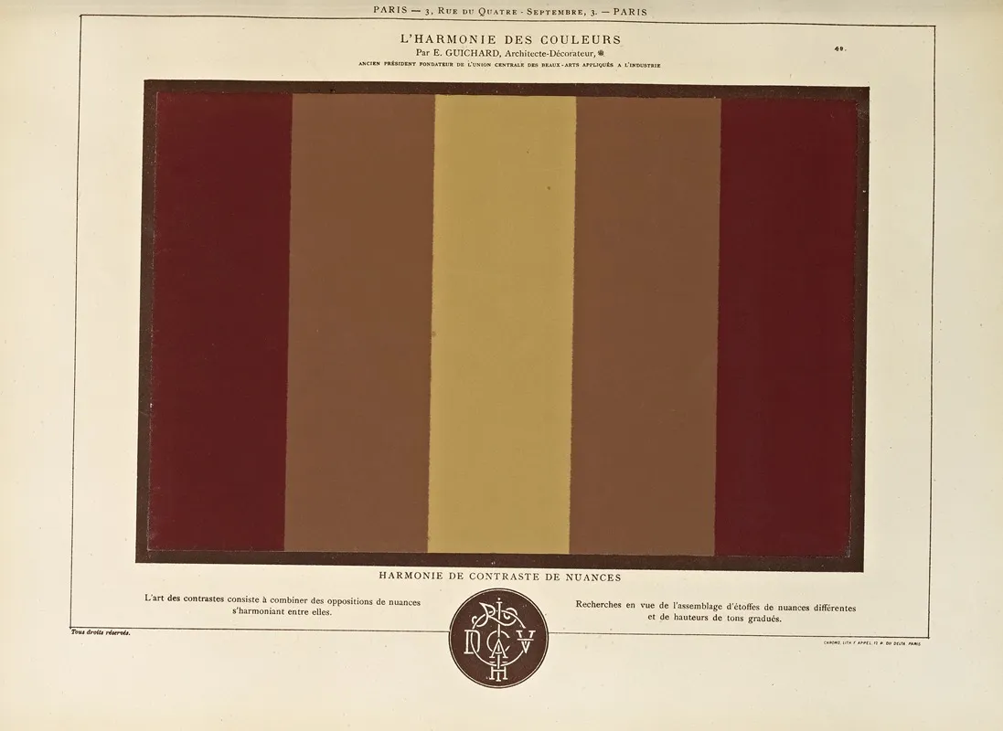 Lharmonie Des Couleurs Pl 039 by Édouard Guichard - Canvas Print