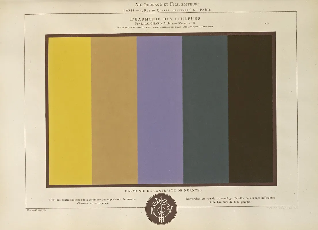 Lharmonie Des Couleurs Pl 064 by Édouard Guichard - Canvas Print