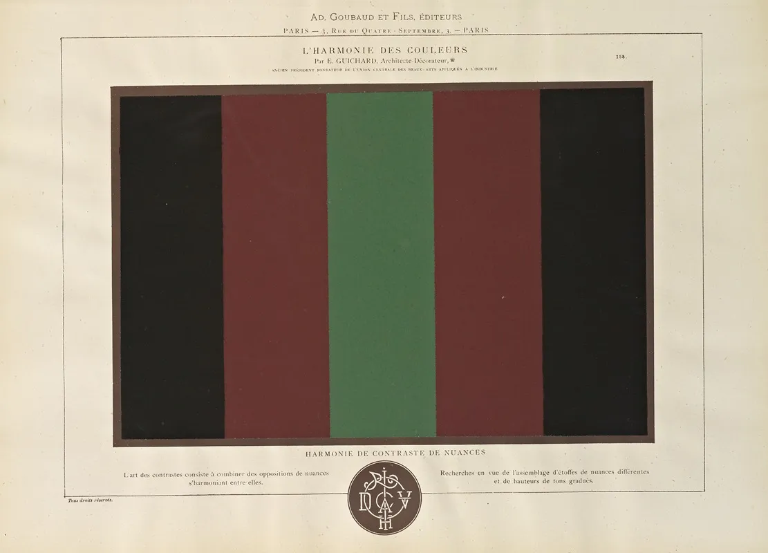 Lharmonie Des Couleurs Pl 106 by Édouard Guichard - Canvas Print