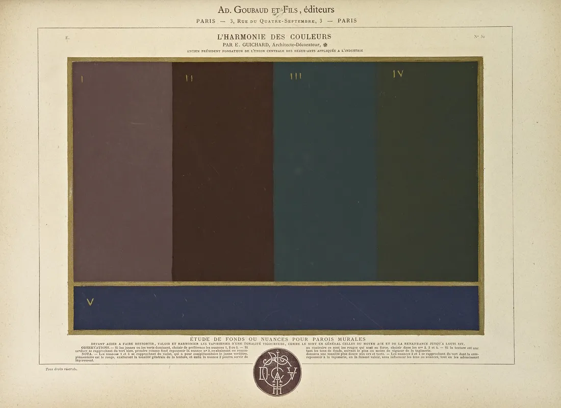 Lharmonie Des Couleurs Pl 117