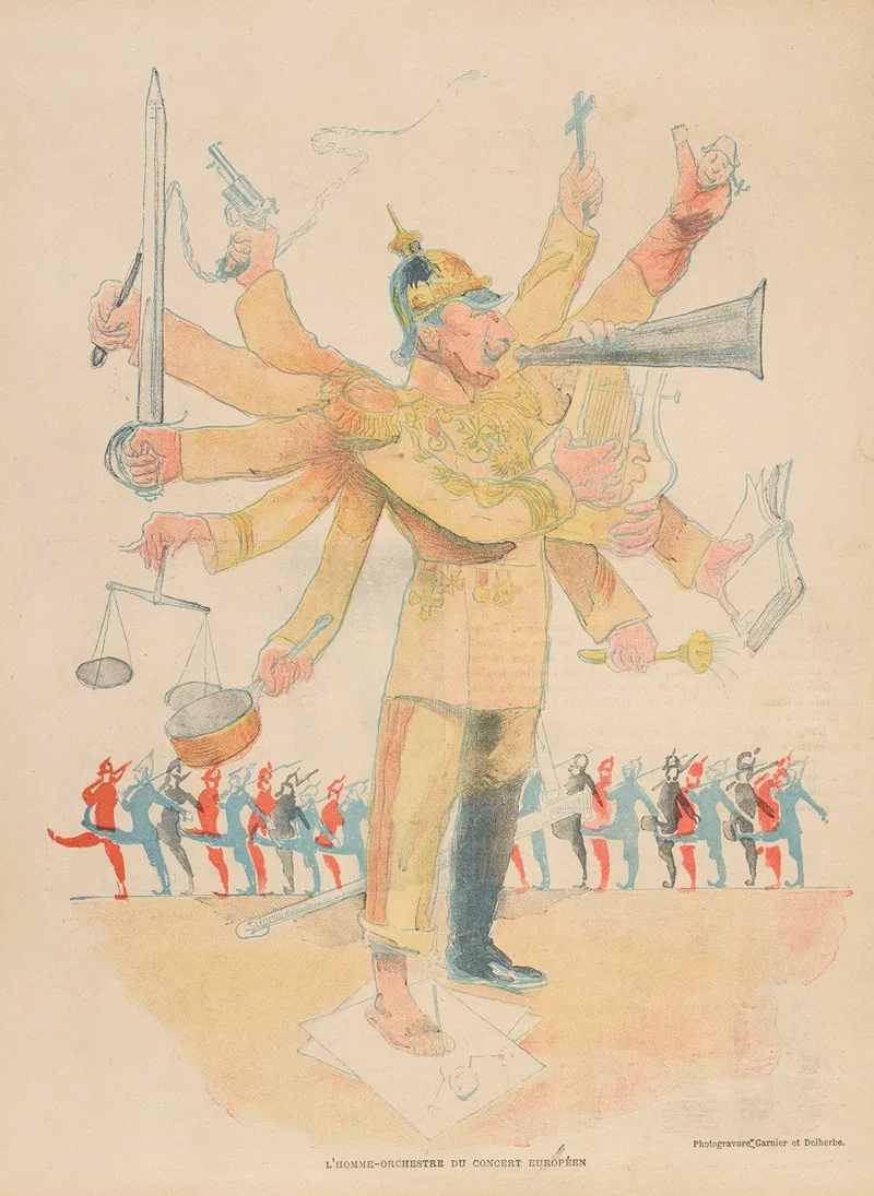 Lhomme Orchestre Du Concert Europeen by Jean Veber - Canvas Print