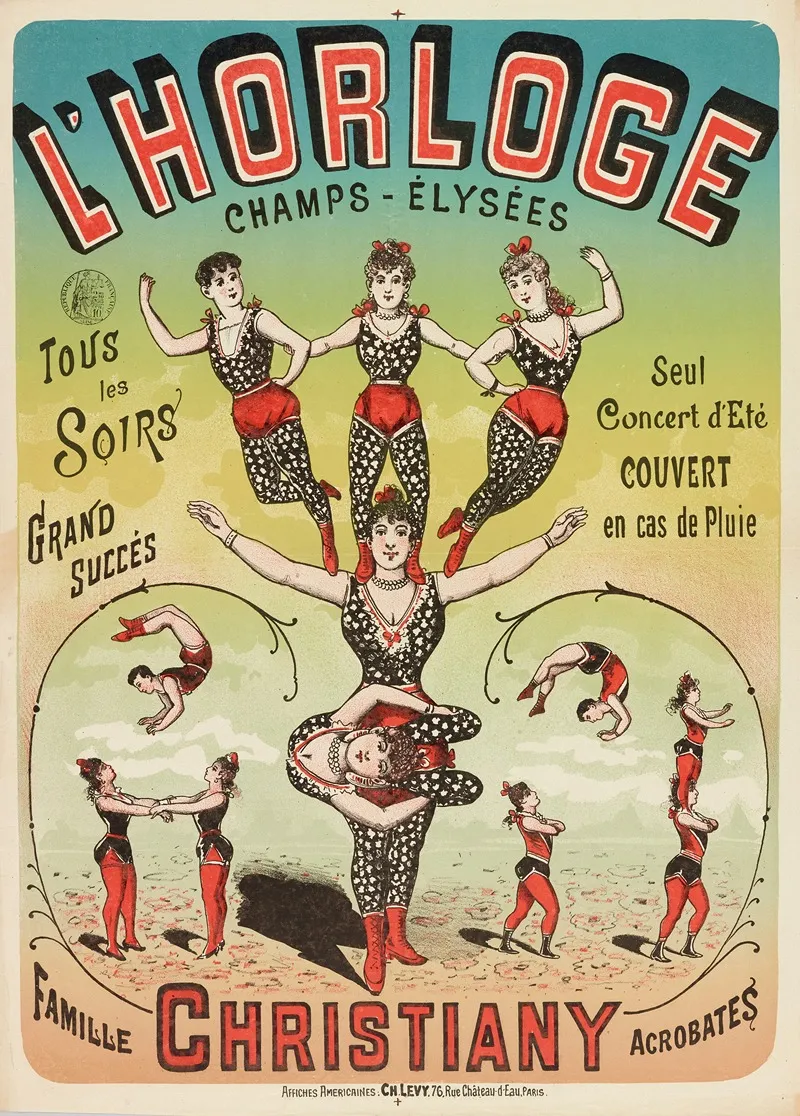 Lhorloge Champs Elysees Seul Concert Dete Couvert En Cas De Pluie Tous Les Soirs Grand Succes Famille Christ