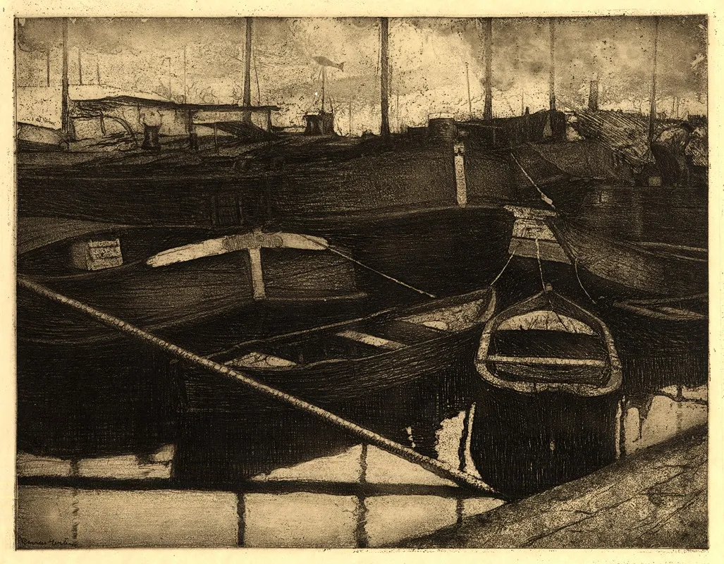 Lichters En Sloepen In De Haven