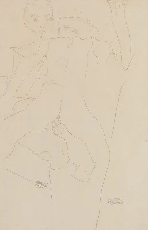 Liebespaar 3 by Egon Schiele - Canvas Print