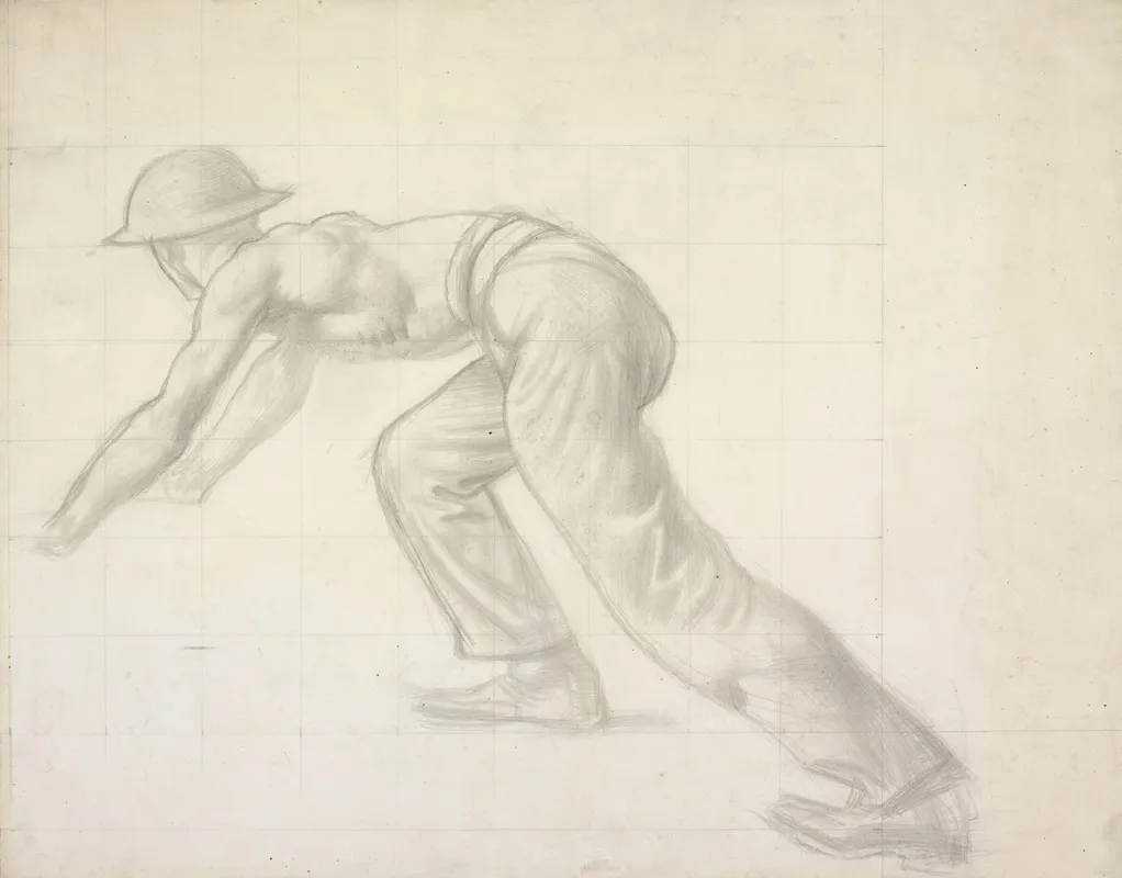 Life Study For Heavy Artillery 4 by Colin Gill - Canvas Print