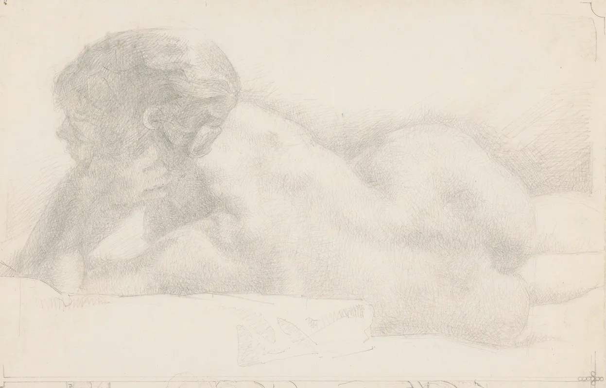 Liggend Vrouwelijk Naakt by Reijer Stolk - Canvas Print