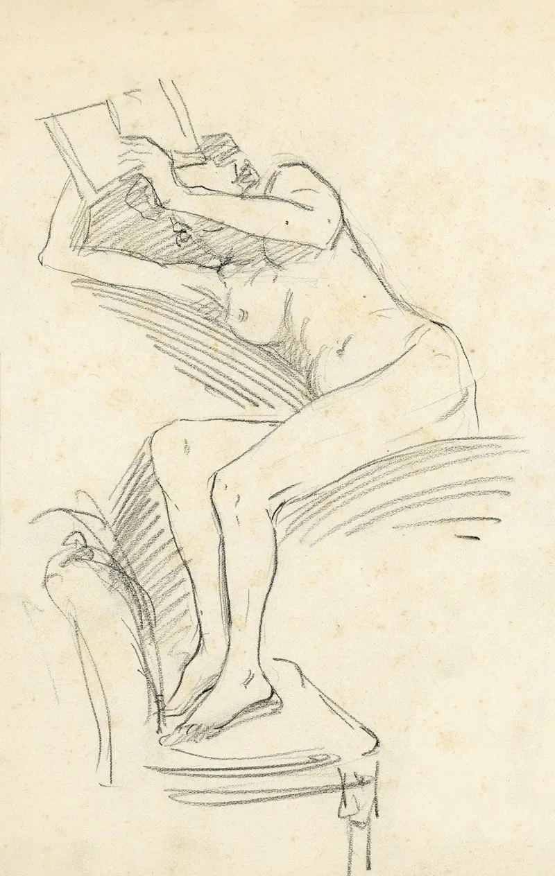 Liggende Figuur 15 by Albert Daenens - Canvas Print