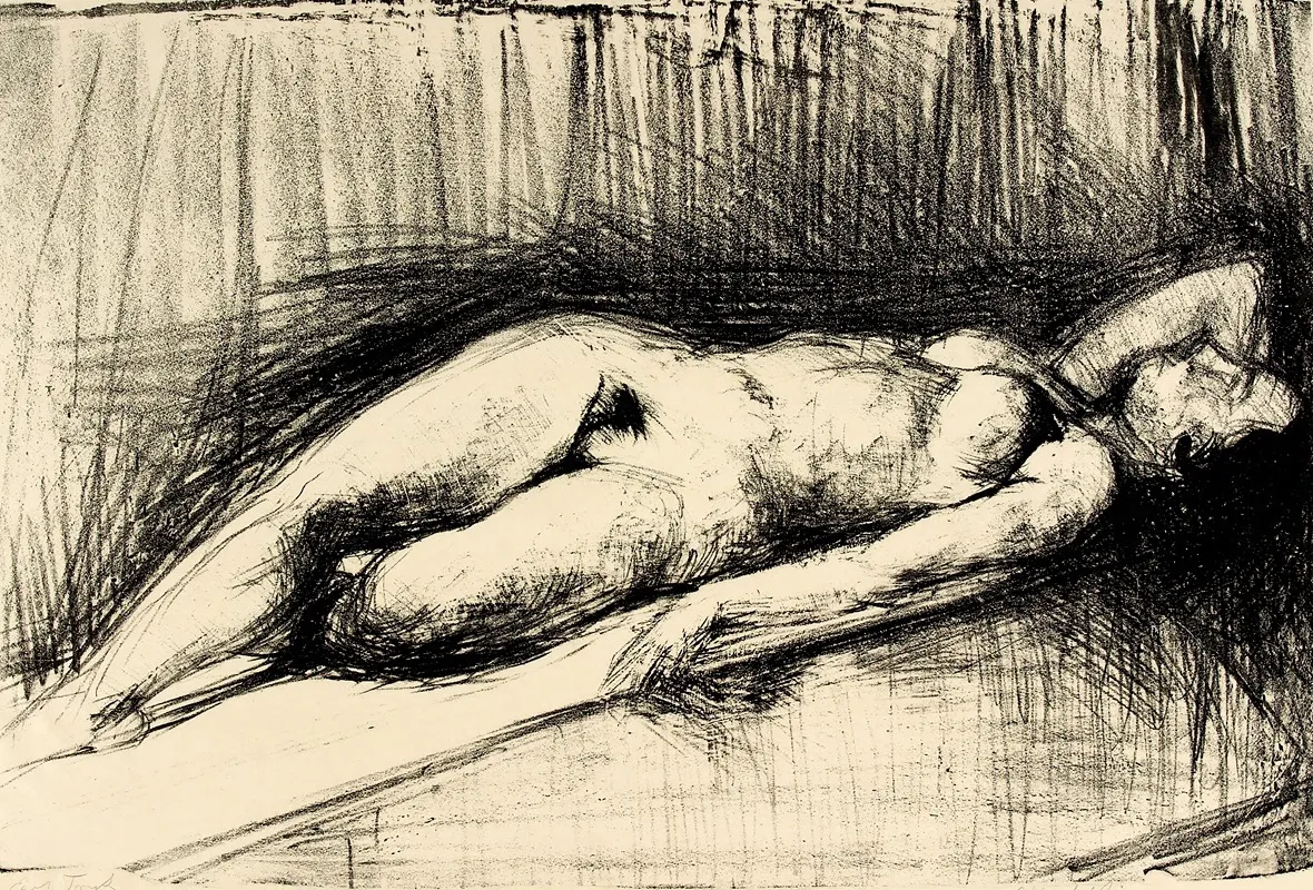 Liggende Kvindelig Model