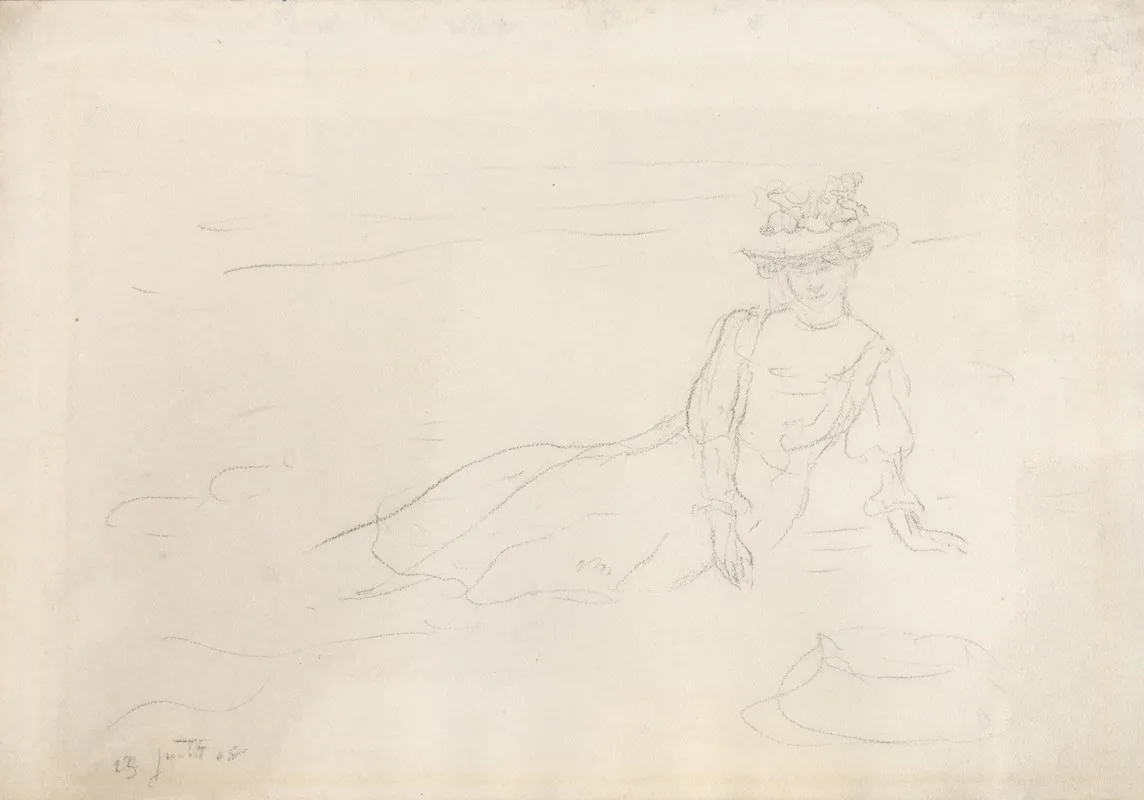 Liggende Vrouw by James Ensor - Canvas Print