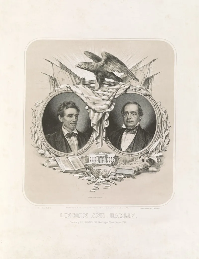 Lincoln And Hamlin by Dominique C. Fabronius - Canvas Print