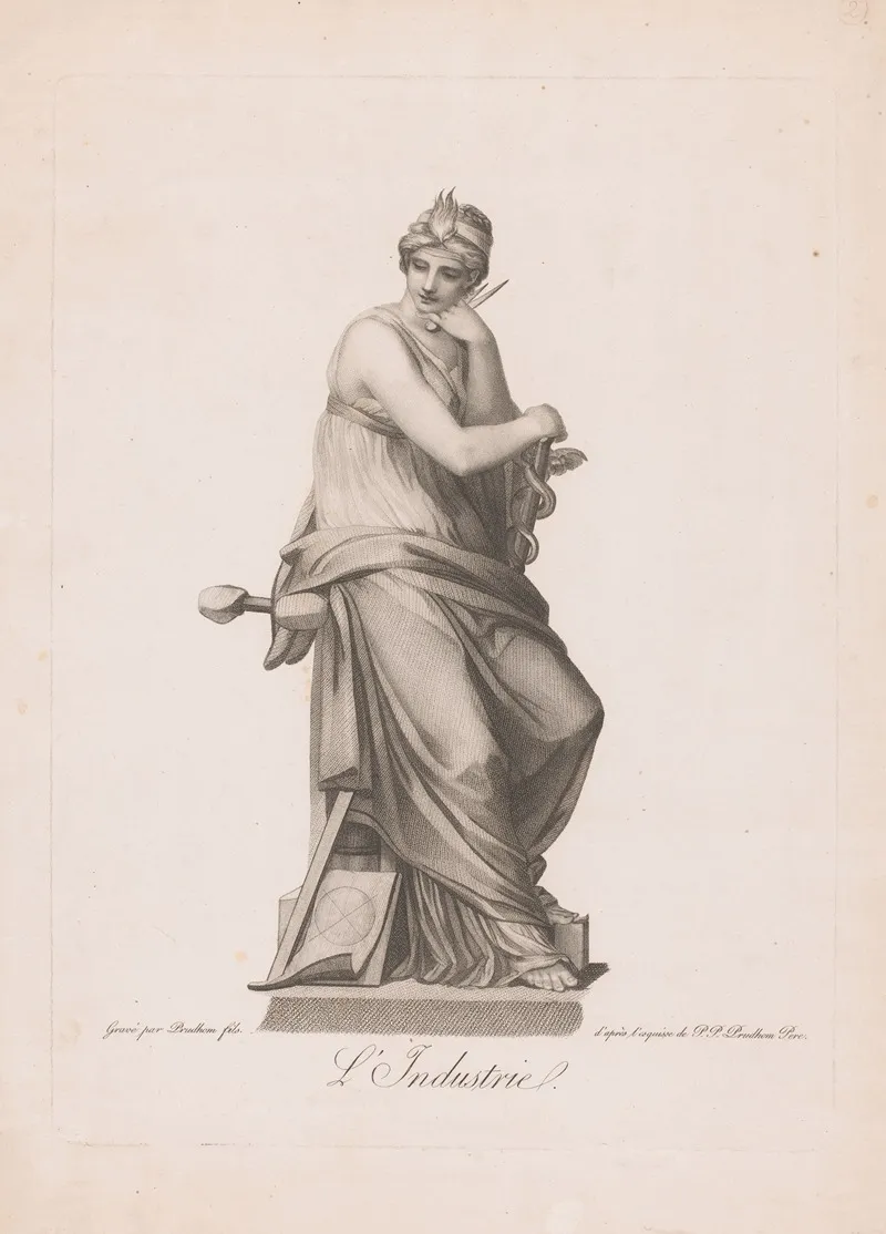 Lindustrie 2 by Jean Prud'hon - Canvas Print