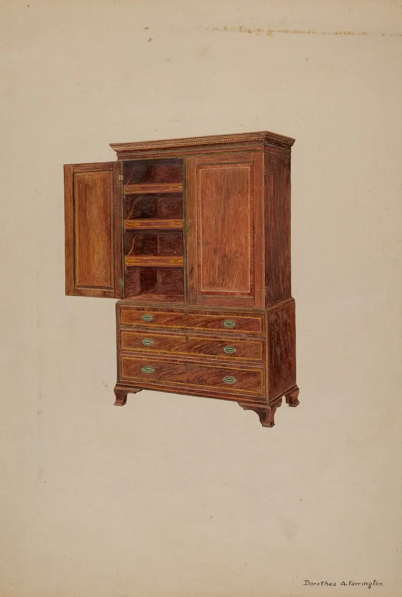 Linen Press by Dorothea A. Farrington - Canvas Print