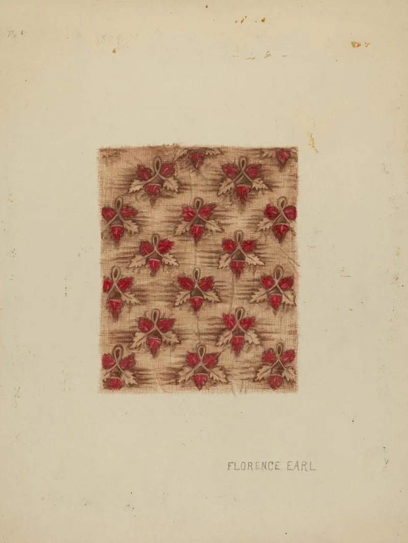 Lining Of Babys Hood by Florence Earl - Canvas Print