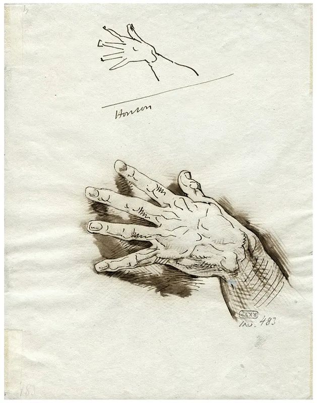 Linkerhand Met Gespreide Vingers