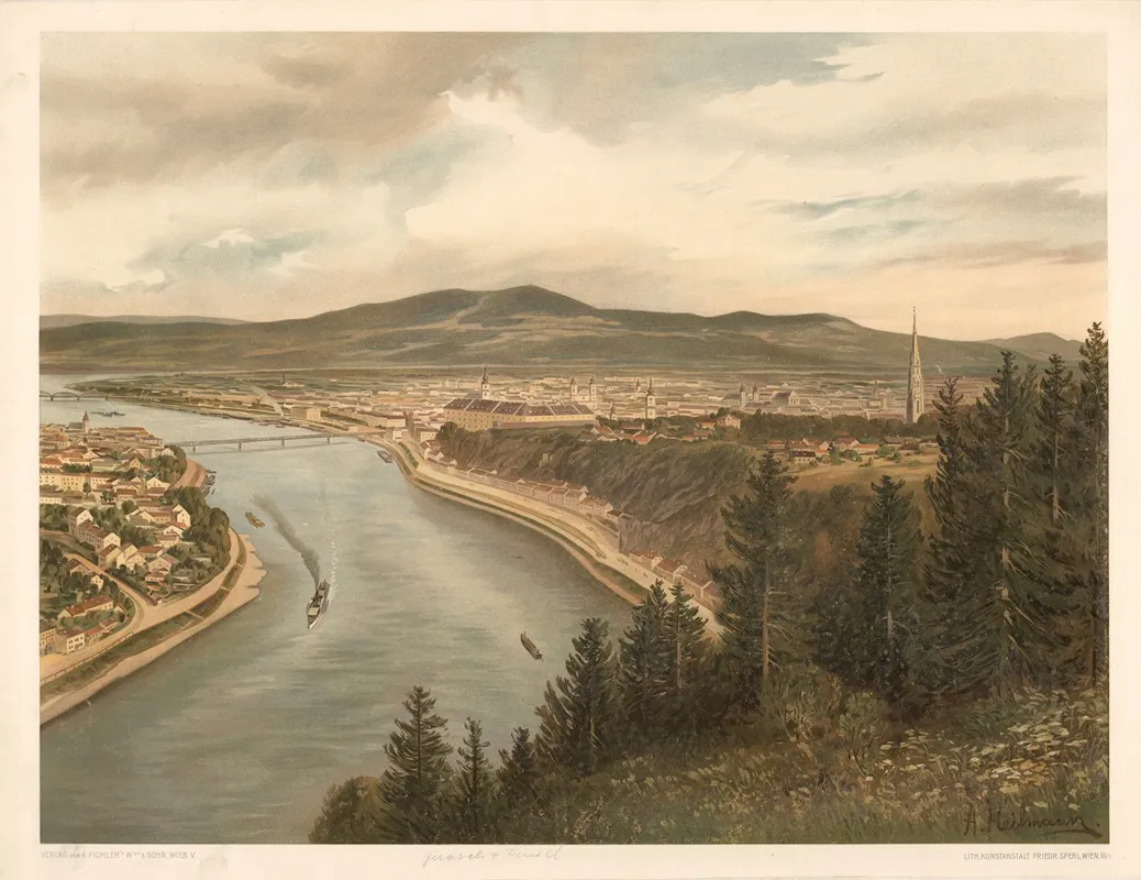 Linz by Anton Heilmann - Canvas Print