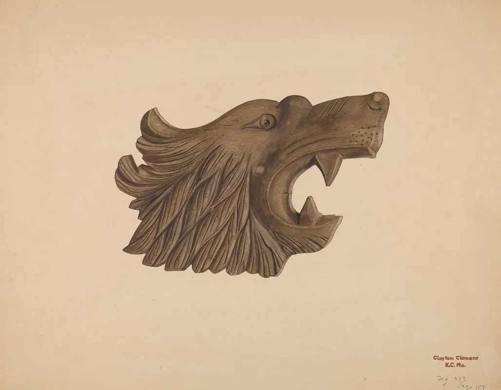 Lion Head by Clayton Clements - Canvas Print