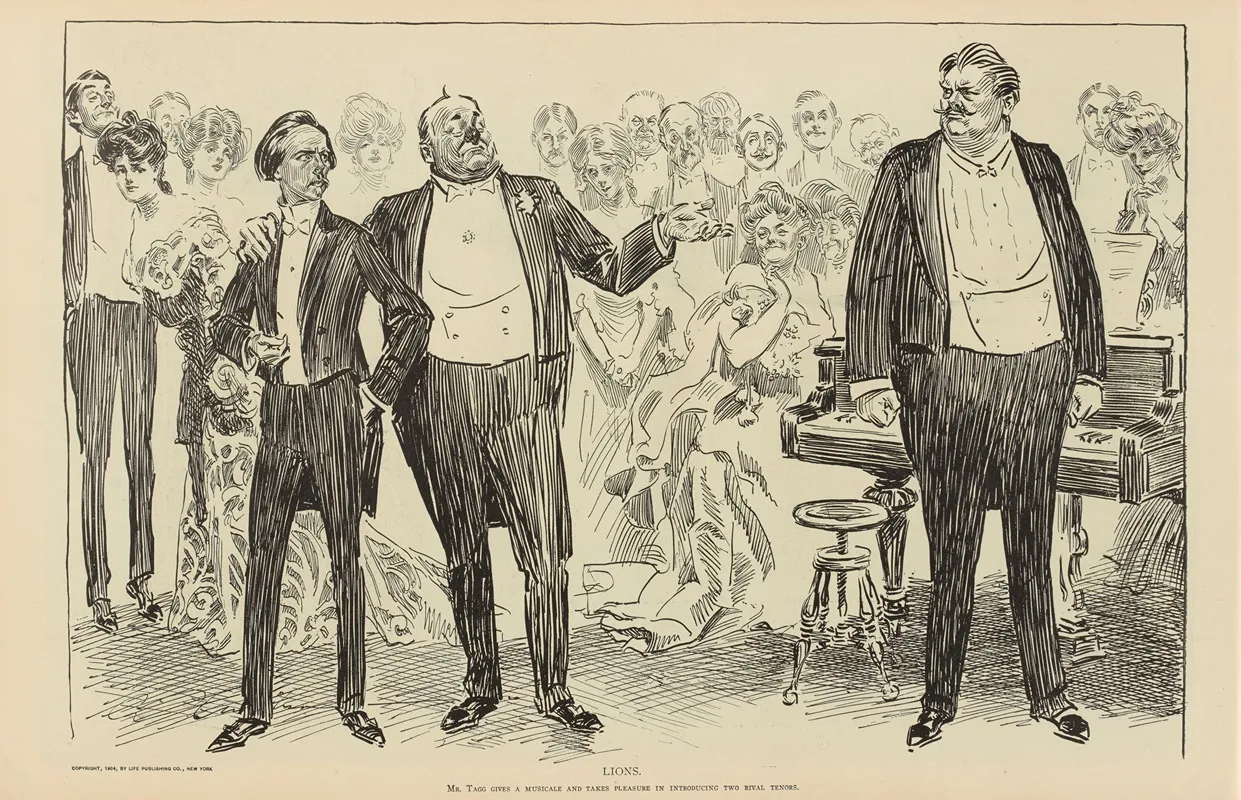 Lions 3 by Charles Dana Gibson - Canvas Print