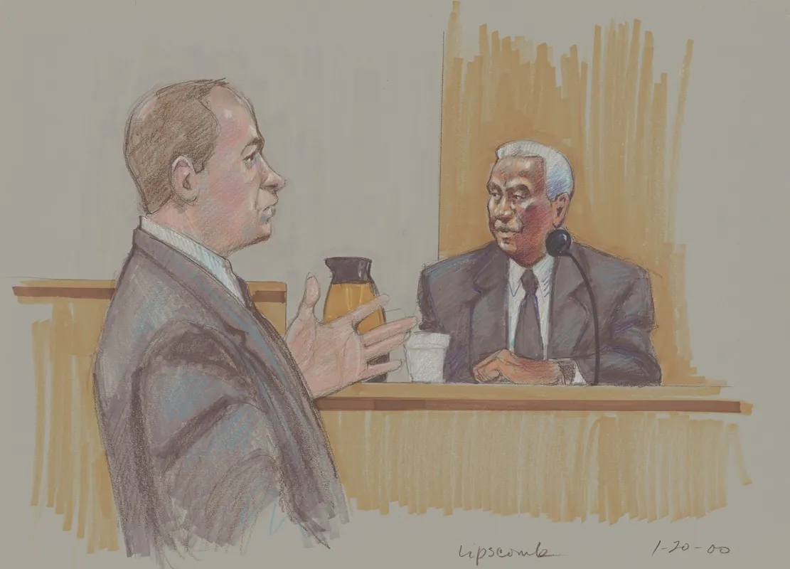 Lipscomb African American Dallas City Council Member Accused Of Bribery On The Stand At The United States V Albert Louis Lipscomb Trial Amarillo Texas Where He Was Found Guilty by Brigitte Woosley - Canvas Print