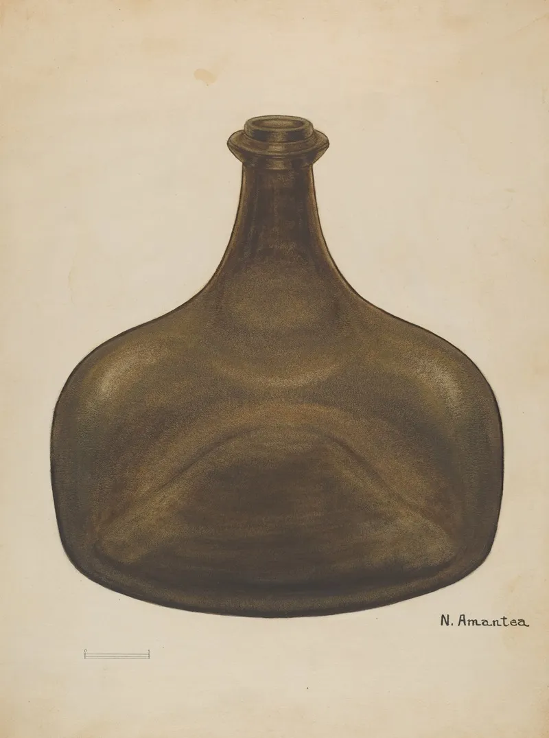 Liquor Bottle 4 by Nicholas Amantea - Canvas Print