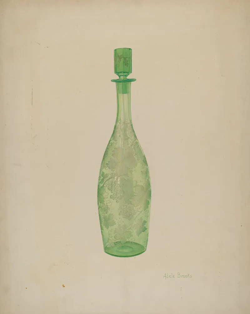 Liquor Bottle by Adele Brooks - Canvas Print
