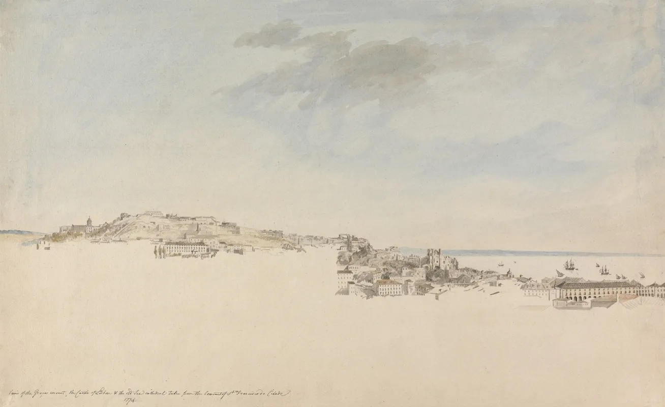 Lisbon From The Convent Of St Francis Da Citadel by Charles Gore - Canvas Print