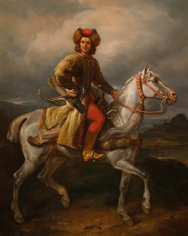 Lisowczyk Elear by Juliusz Kossak - Canvas Print