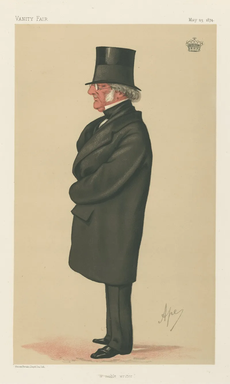 Literary A Noble Writer Philip Henry Stanhope May 23 1874 by Carlo Pellegrini - Canvas Print