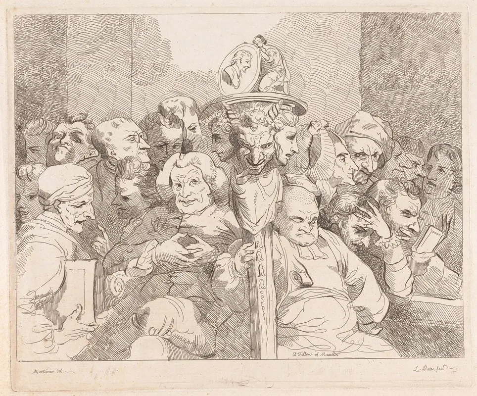 Literary Characters Assembled Around The Medallion Of Shakespeare 2