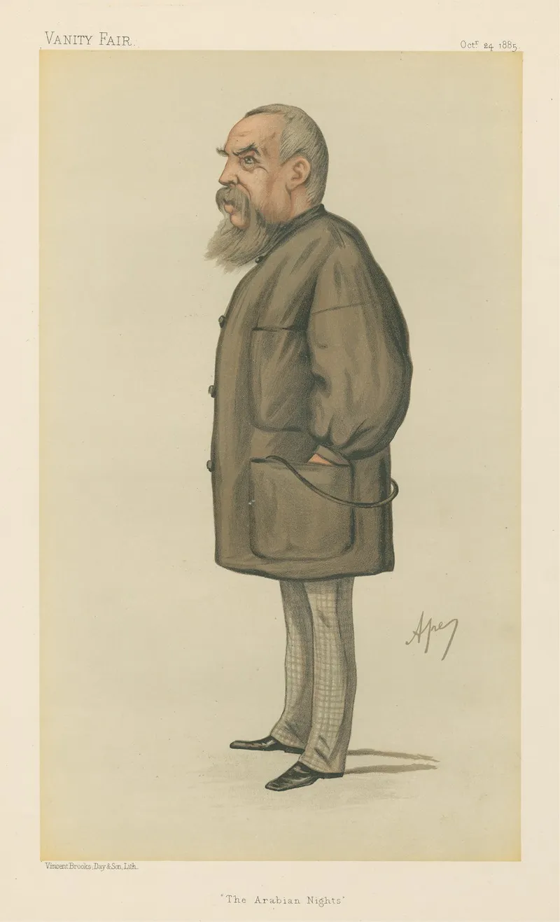 Literary The Arabian Nights Captain Richard F Burton October 24 1885 by Carlo Pellegrini - Canvas Print